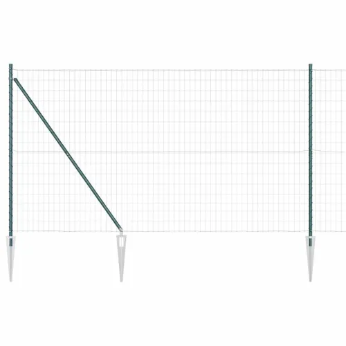 Euro ograda s špicama 10 x 1,5 m Čelik premazan PVC-om Zelena - 10 x 1,5 m (mreža 50 x 100 mm) Zelena Vijak sidro fiksacija Cijena
