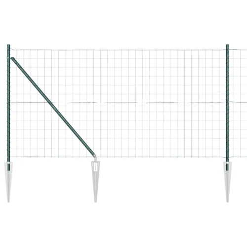 Euro ograda s špicama 10 x 1,2 m Čelik premazan PVC-om Zelena - 10 x 1,2 m (75 x 100 mm mreža) Zelena Vijak sidro fiksacija Cijena