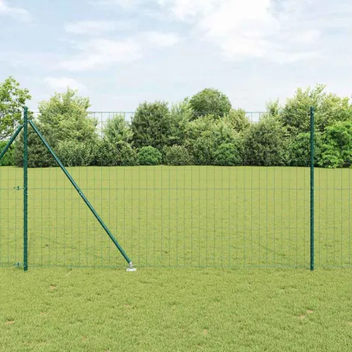Euro ograda s špicama 10 x 1,6 m Čelik premazan PVC-om Zelena - 10 x 1,6 m (75 x 100 mm mreža) Zelena Vijak sidro fiksacija Cijena