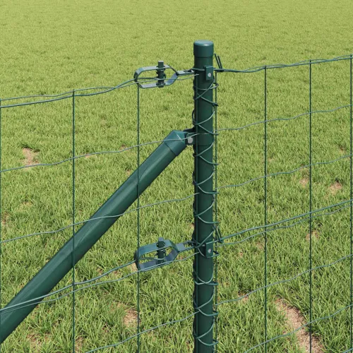 Euro ograda s špicama 10 x 0,4 m Čelik premazan PVC-om Zelena - 10 x 0,4 m (mreža 100 x 100 mm) Zelena Vijak sidro fiksacija Cijena