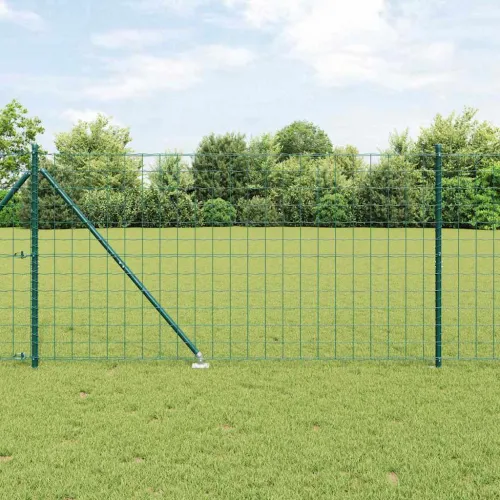 Euro ograda s špicama 10 x 1,4 m Čelik premazan PVC-om Zelena - 10 x 1,4 m (mreža 100 x 100 mm) Zelena Vijak sidro fiksacija Cijena