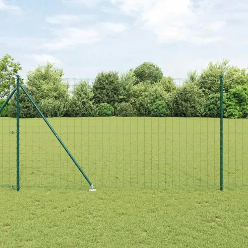 Euro ograda s špicama 10 x 1,6 m Čelik premazan PVC-om Zelena - 10 x 1,6 m (mreza 100 x 100 mm) Zelena Vijak sidro fiksacija Cijena