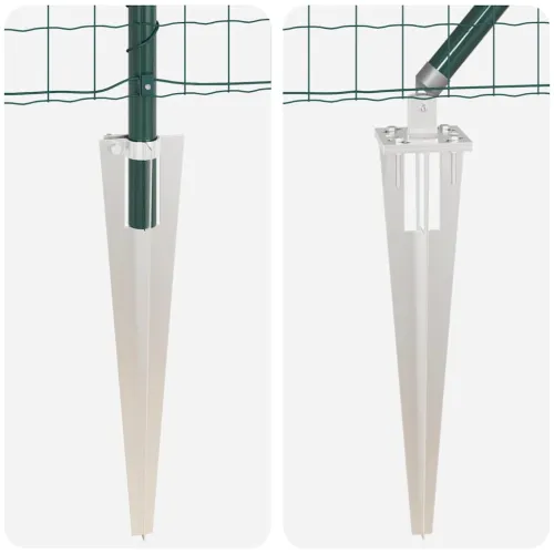 Euro ograda s špicama 25 x 1,2 m Čelik premazan PVC-om Zelena - 25 x 1,2 m (mreža 50 x 75 mm) Zelena Vijak sidro fiksacija Cijena