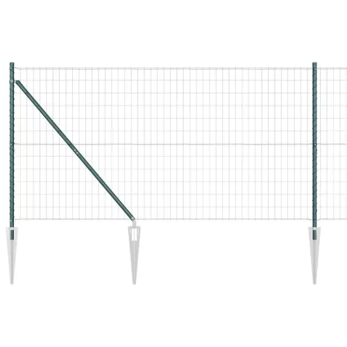 Euro ograda s špicama 25 x 1,2 m Čelik premazan PVC-om Zelena - 25 x 1,2 m (50 x 100 mm mreža) Zelena Vijak sidro fiksacija Cijena