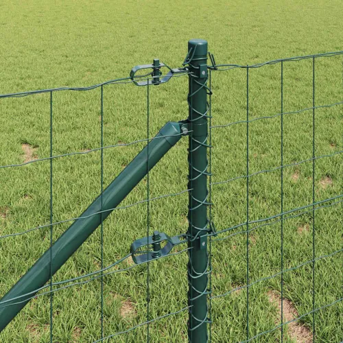 Euro ograda s špicama 25 x 0,4 m Čelik premazan PVC-om Zelena - 25 x 0,4 m (mreža 75 x 100 mm) Zelena Vijak sidro fiksacija Cijena