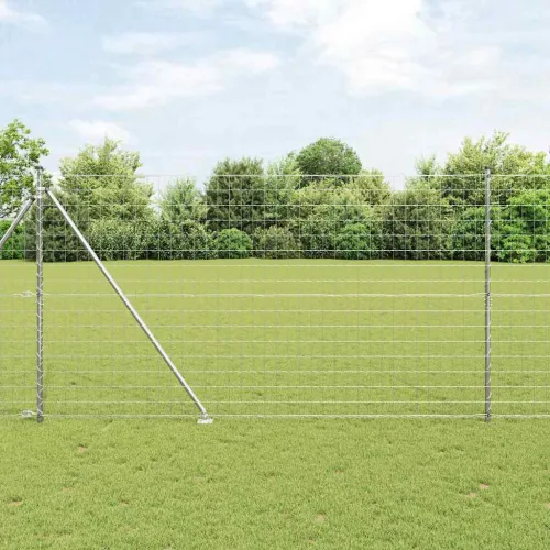 Euro ograda s špicama 10 x 1,6 m Pocinčani čelik Srebrna Mreža - 10 x 1,6 m (75 x 100 mm mreža) Pocinčani čelik Vijak sidro fiks Cijena