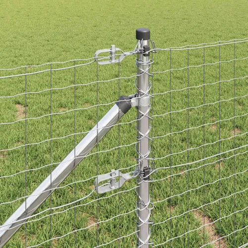 Vanjska Euro Ograda s Oštrim Šiljcima 25 x 0,6 m Srebrna Mreža - 25 x 0,6 m (mreža 50 x 50 mm) Pocinčani čelik Vijak sidro fiksa Cijena