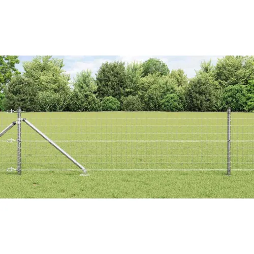 Vanjska Euro Ograda s Oštrim Šiljcima 25 x 0,4 m Srebrna Mreža - 25 x 0,4 m (mreža 50 x 100 mm) Pocinčani čelik Vijak sidro fiks Cijena