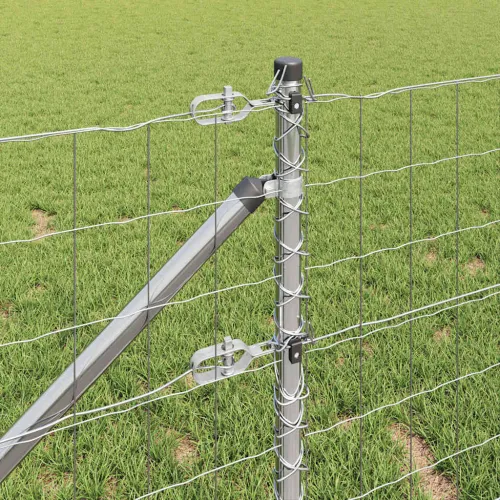 Vanjska Euro Ograda s Oštrim Šiljcima 50 x 0,6 m Srebrna Mreža - 50 x 0,6 m (mreža 75 x 100 mm) Pocinčani čelik Vijak sidro fiks Cijena