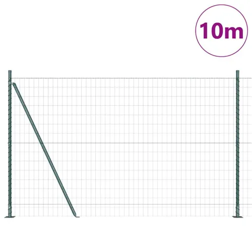 Euro Ograđivanje s Betonskom Bazom 10 x 1,6 m Zelena Mreža - 10 x 1,6 m (50 x 100 mm mreža) Zelena Betonska baza fiksacija Cijena
