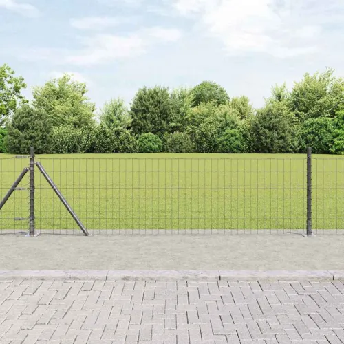 Euro Ograđivanje s Betonskom Bazom 10 x 0,4 m Siva Mreža - 10 x 0,4 m (50 x 100 mm mreža) Siva Betonska baza fiksacija Cijena