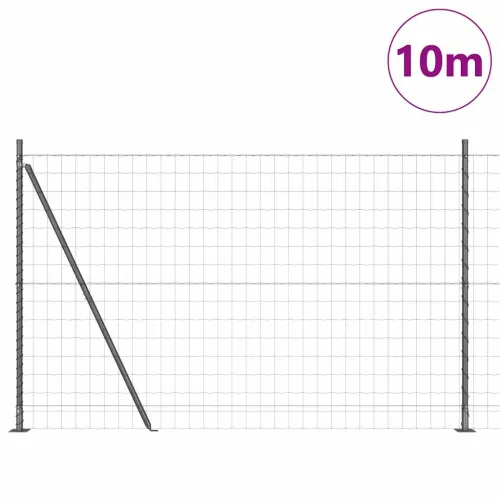 Euro Ograđivanje s Betonskom Bazom 10 x 1,6 m Siva Mreža - 10 x 1,6 m (75 x 100 mm mreža) Siva Betonska baza fiksacija Cijena