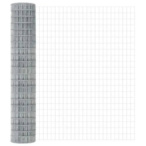 Vanjski Euro Ograda s Betonskom Podlogom 10 x 1,5 m Srebrna - 10 x 1,5 m (mreža 50 x 75 mm) Pocinčani čelik Betonska baza fiksac Cijena