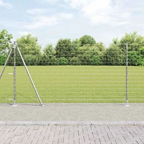 Euro Ograđivanje s Betonskom Bazom 10 x 1,2 m Pocinčani čelik - 10 x 1,2 m (76 x 64 mm mreža) Pocinčani čelik Betonska baza fiks Cijena