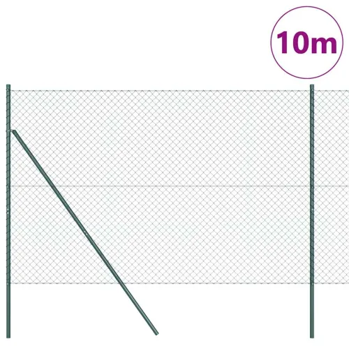 Lančana Ograja za Fiksiranje na Teren 10 x 1,6 m Zelena Mreža - 10 x 1,6 m (40 x 40 mm mreža) Zelena Fiksacija na tlo Cijena