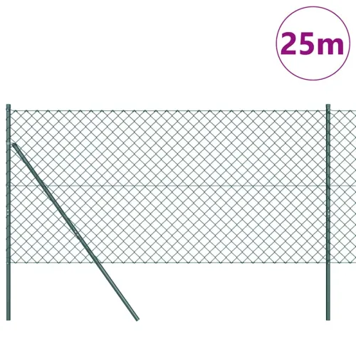 Lančana Ograja za Fiksiranje na Teren 25 x 1,2 m Zelena Mreža - 25 x 1,2 m (60 x 60 mm mreža) Zelena Fiksacija na tlo Cijena