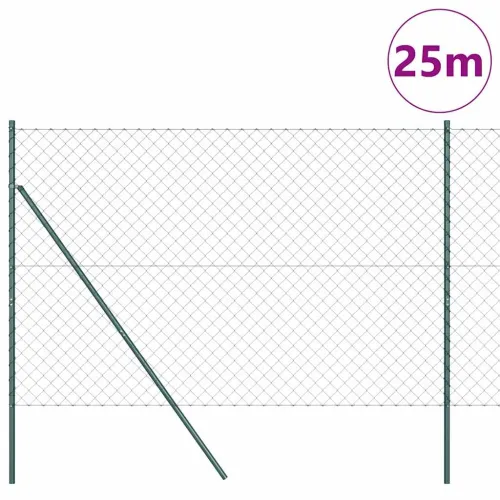 Lančana Ograja za Fiksiranje na Teren 25 x 1,6 m Zelena Mreža - 25 x 1,6 m (60 x 60 mm mreža) Zelena Fiksacija na tlo Cijena
