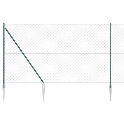 Ograda od lančane veze s šiljcima 10 x 1,6 m Zelena Mreža - 10 x 1,6 m (60 x 60 mm mreža) Zelena Vijak sidro fiksacija Cijena