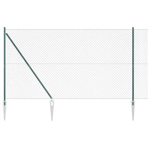 Ograda od lančane veze s šiljcima 25 x 1,6 m Zelena Mreža - 25 x 1,6 m (60 x 60 mm mreža) Zelena Vijak sidro fiksacija Cijena