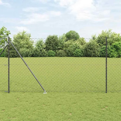 Ograda od lančane veze s šiljcima 10 x 1,6 m Siva Mreža - 10 x 1,6 m (60 x 60 mm mreža) Siva Vijak sidro fiksacija Cijena