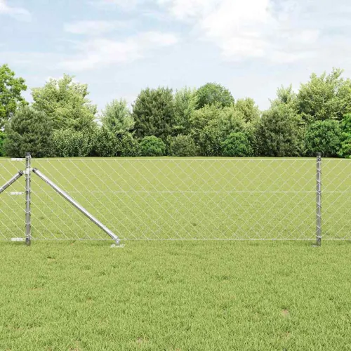 Ograda od lančane veze s šiljcima 25 x 0,8 m Pocinčani čelik - 25 x 0,8 m (60 x 60 mm mreža) Pocinčani čelik Vijak sidro fiksaci Cijena