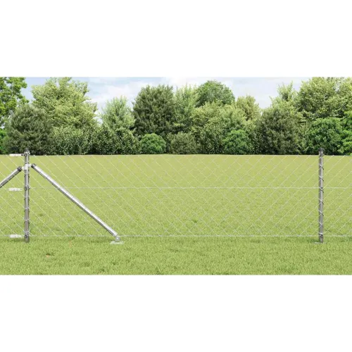 Ograda od lančane veze s šiljcima 25 x 0,8 m Pocinčani čelik - 25 x 0,8 m (60 x 60 mm mreža) Pocinčani čelik Vijak sidro fiksaci Cijena
