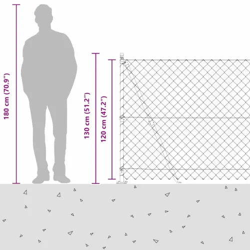Ograde od lanca s betonskom podlogom 10 x 1,2 m Zelena Mreža - 10 x 1,2 m (60 x 60 mm mrežica) Zelena Betonska baza fiksacija Cijena