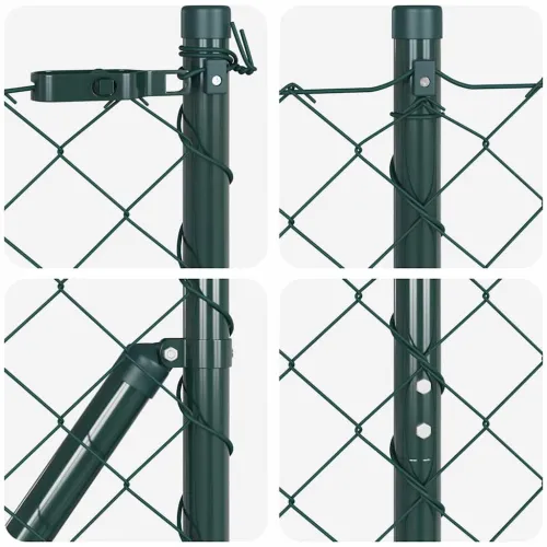 Ograde od lanca s betonskom podlogom 10 x 1,6 m Zelena Mreža - 10 x 1,6 m (60 x 60 mm mreža) Zelena Betonska baza fiksacija Cijena
