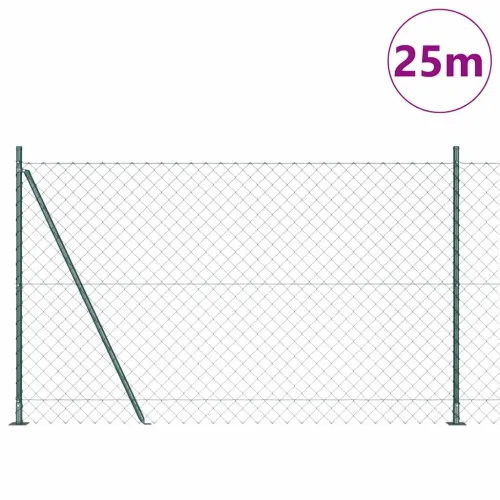 Ograde od lanca s betonskom podlogom 25 x 1,6 m Zelena Mreža - 25 x 1,6 m (60 x 60 mm mreža) Zelena Betonska baza fiksacija Cijena