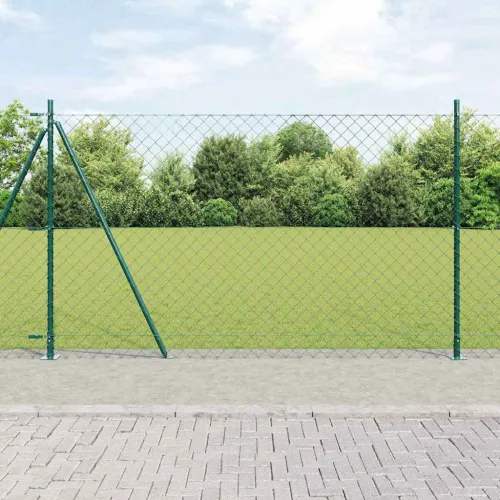 Ograde od lanca s betonskom podlogom 25 x 1,6 m Zelena Mreža - 25 x 1,6 m (60 x 60 mm mreža) Zelena Betonska baza fiksacija Cijena