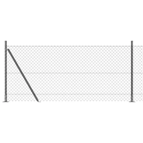 Ograde od lanca s betonskom podlogom 10 x 0,8 m Siva Mreža - 10 x 0,8 m (mreža 40 x 40 mm) Siva Betonska baza fiksacija Cijena