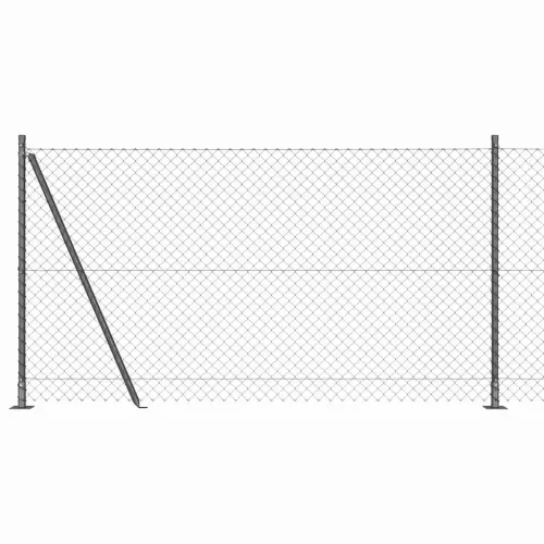 Ograde od lanca s betonskom podlogom 10 x 1,2 m Siva Mreža - 10 x 1,2 m (40 x 40 mm mrežica) Siva Betonska baza fiksacija Cijena