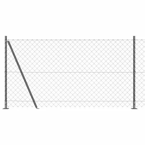 Ograde od lanca s betonskom podlogom 10 x 1,2 m Siva Mreža - 10 x 1,2 m (60 x 60 mm mrežica) Siva Betonska baza fiksacija Cijena