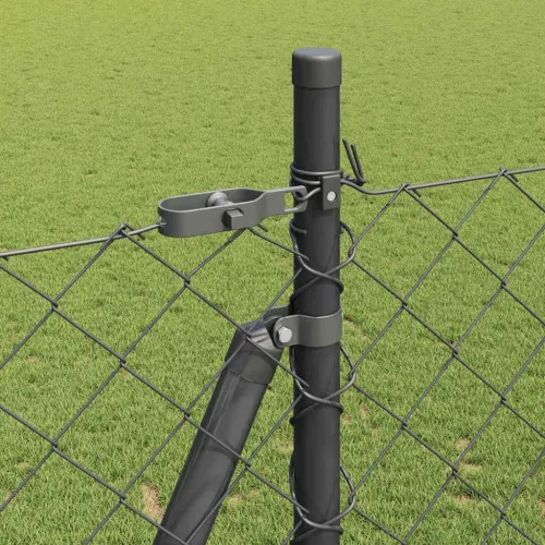 Ograde od lanca s betonskom podlogom 10 x 1,6 m Siva Mreža - 10 x 1,6 m (60 x 60 mm mreža) Siva Betonska baza fiksacija Cijena