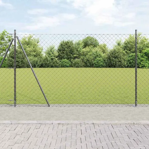 Ograde od lanca s betonskom podlogom 10 x 1,6 m Siva Mreža - 10 x 1,6 m (60 x 60 mm mreža) Siva Betonska baza fiksacija Cijena