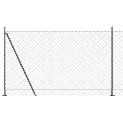 Ograde od lanca s betonskom podlogom 10 x 1,6 m Siva Mreža - 10 x 1,6 m (60 x 60 mm mreža) Siva Betonska baza fiksacija Cijena