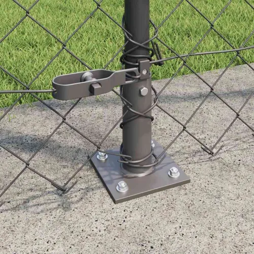 Ograde od lanca s betonskom podlogom 10 x 1,6 m Siva Mreža - 10 x 1,6 m (60 x 60 mm mreža) Siva Betonska baza fiksacija Cijena