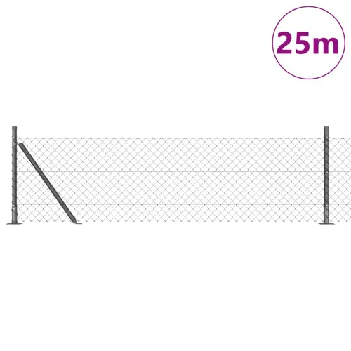 Ograde od lanca s betonskom podlogom 25 x 0,4 m Siva Mreža - 25 x 0,4 m (40 x 40 mm mreža) Siva Betonska baza fiksacija Cijena