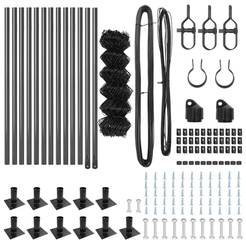 Ograde od lanca s betonskom podlogom 25 x 0,4 m Siva Mreža - 25 x 0,4 m (40 x 40 mm mreža) Siva Betonska baza fiksacija Cijena