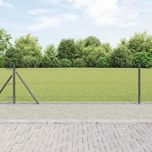 Ograde od lanca s betonskom podlogom 25 x 0,6 m Siva Mreža - 25 x 0,6 m (mreža 60 x 60 mm) Siva Betonska baza fiksacija Cijena