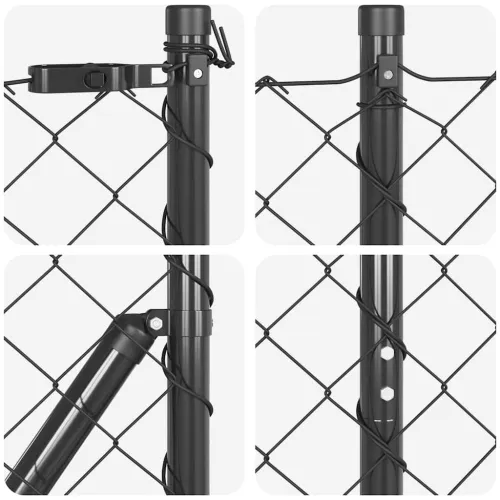 Ograde od lanca s betonskom podlogom 25 x 1,2 m Siva Mreža - 25 x 1,2 m (60 x 60 mm mreža) Siva Betonska baza fiksacija Cijena