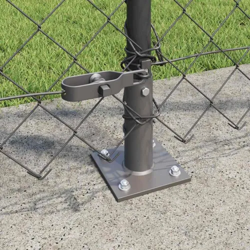 Ograde od lanca s betonskom podlogom 25 x 1,2 m Siva Mreža - 25 x 1,2 m (60 x 60 mm mreža) Siva Betonska baza fiksacija Cijena
