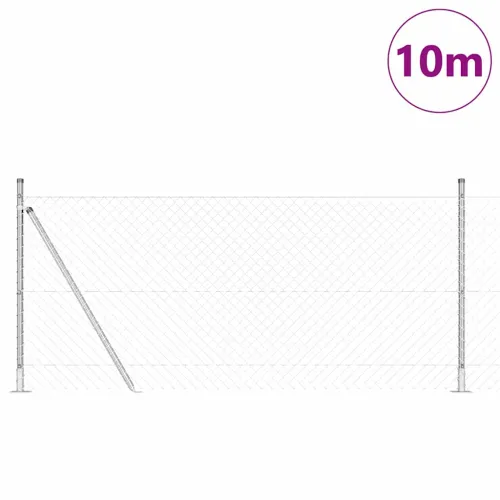 Ograde od lanca s betonskom podlogom 10 x 1 m Pocinčani čelik - 10 x 1 m (mreža 40 x 40 mm) Pocinčani čelik Betonska baza fiksac Cijena