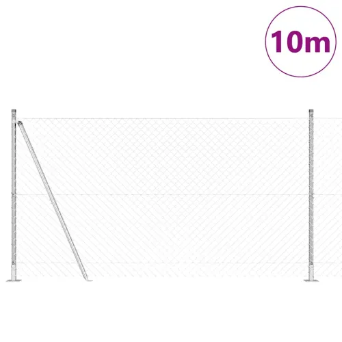 Ograde od lanca s betonskom podlogom 10 x 1,2 m Pocinčani čelik - 10 x 1,2 m (40 x 40 mm mrežica) Pocinčani čelik Betonska baza  Cijena