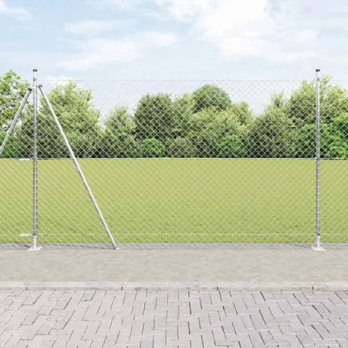 Ograde od lanca s betonskom podlogom 10 x 1,5 m Pocinčani čelik - 10 x 1,5 m (40 x 40 mm mreža) Pocinčani čelik Betonska baza fi Cijena