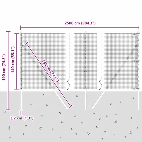 Zavarena žičana ograda za fiksaciju 25 x 1,4 m Pocinčani čelik - 25 x 1,4 m (mreža 1,6 x 1,6 cm) Pocinčani čelik Cijena