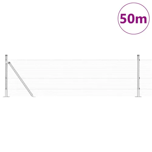 Zavareno žičano ogradno mreža s betonskom podlogom 50 x 0,5 m - 50 x 0,5 m (19 x 19 mm mreža) Pocinčani čelik Cijena
