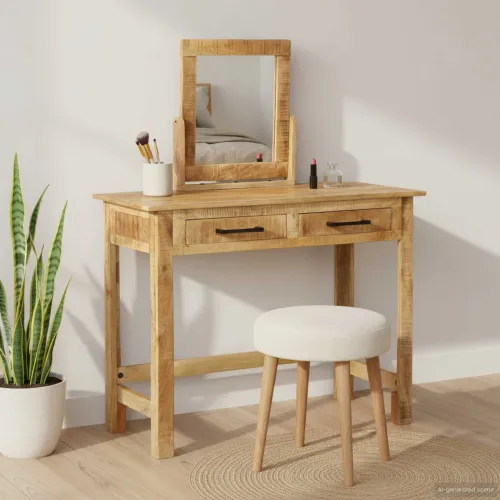 Toaletni stol Smeđa 100 x 40 x 120 cm Čvrsto drvo manga Cijena