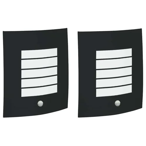 Vanjska zidna lampa 2 kom. Crna 23,5 x 9 x 26 cm - 2 Crna s senzorom Cijena