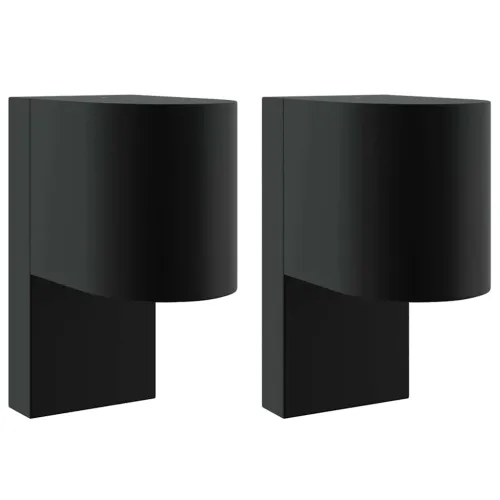 Vanjska zidna lampa 2 kom. Crna 12 x 7 x 15 cm Nehrđajući čelik - 2 bez senzora Cijena